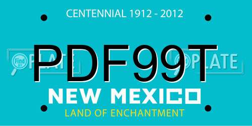 PDF99T New Mexico License Plate