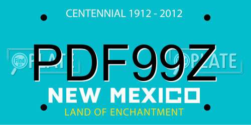 PDF99Z New Mexico License Plate