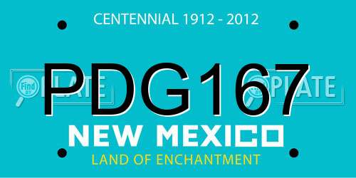 PDG167 New Mexico License Plate