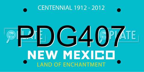 PDG407 New Mexico License Plate