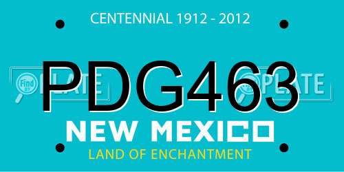 PDG463 New Mexico License Plate
