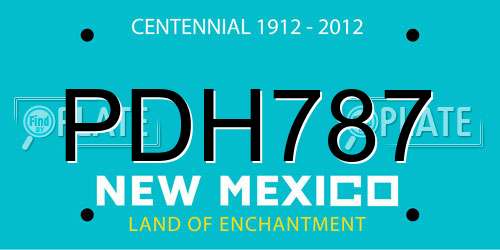 PDH787 New Mexico License Plate