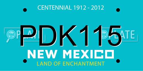 PDK115 New Mexico License Plate