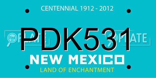 PDK531 New Mexico License Plate