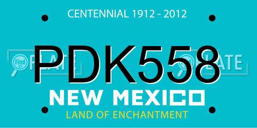 PDK558 New Mexico License Plate