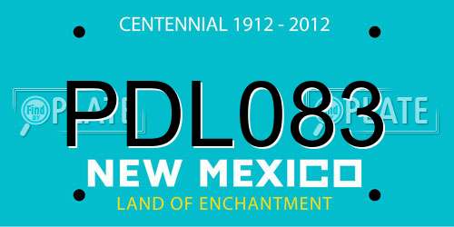PDL083 New Mexico License Plate