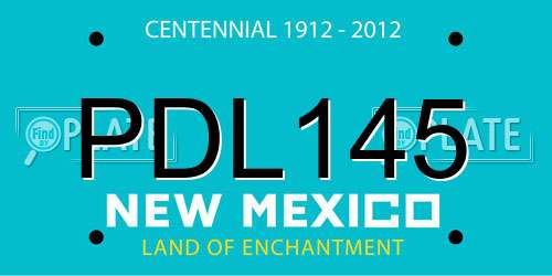 PDL145 New Mexico License Plate