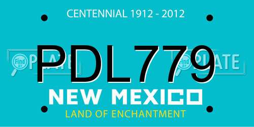 PDL779 New Mexico License Plate