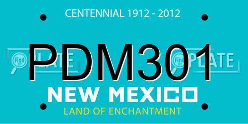 PDM301 New Mexico License Plate