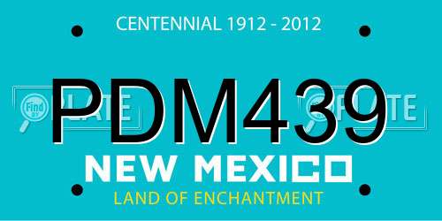 PDM439 New Mexico License Plate