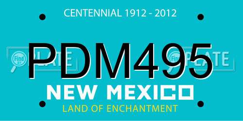 PDM495 New Mexico License Plate