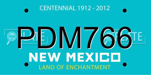 PDM766 New Mexico License Plate