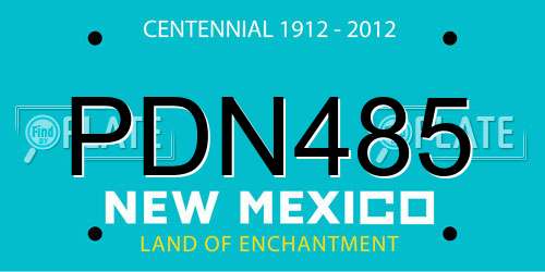 PDN485 New Mexico License Plate