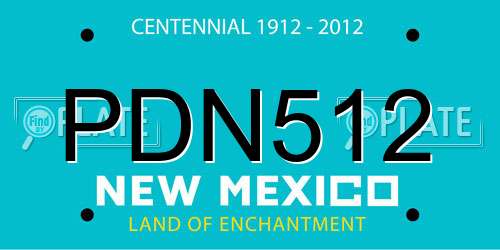 PDN512 New Mexico License Plate