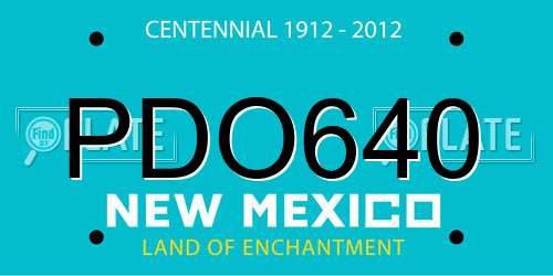 PDO640 New Mexico License Plate