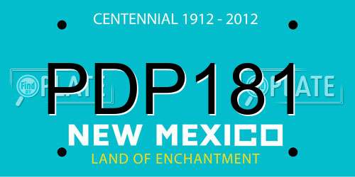 PDP181 New Mexico License Plate