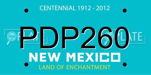 PDP260 New Mexico License Plate