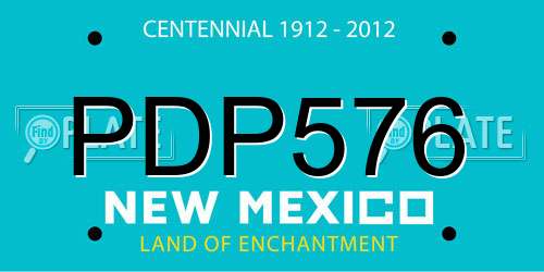 PDP576 New Mexico License Plate