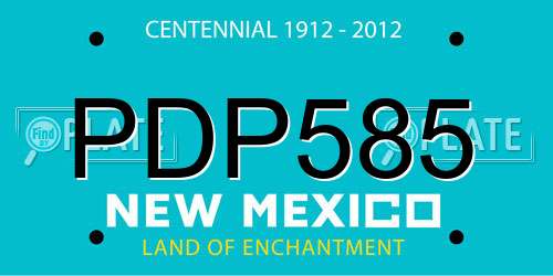 PDP585 New Mexico License Plate