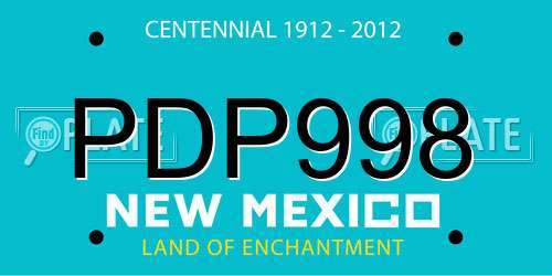 PDP998 New Mexico License Plate