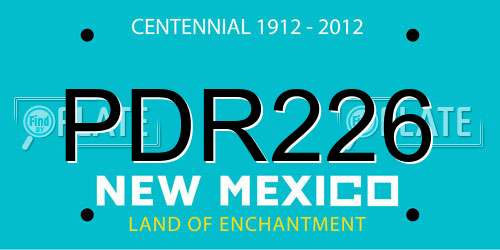 PDR226 New Mexico License Plate
