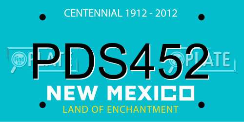 PDS452 New Mexico License Plate