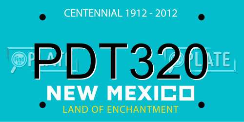 PDT320 New Mexico License Plate
