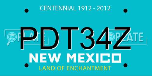 PDT34Z New Mexico License Plate