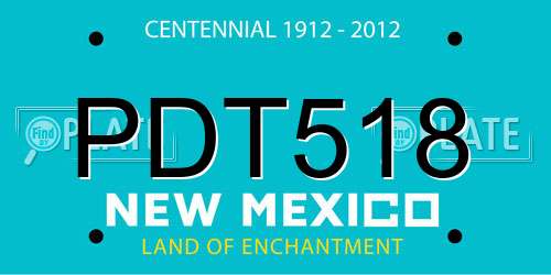 PDT518 New Mexico License Plate