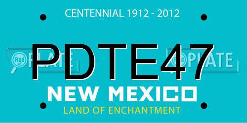 PDTE47 New Mexico License Plate