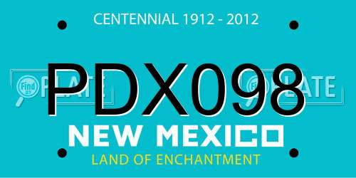 PDX098 New Mexico License Plate