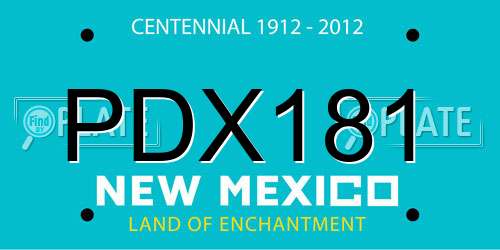 PDX181 New Mexico License Plate
