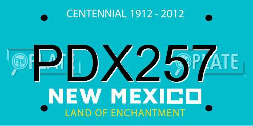 PDX257 New Mexico License Plate