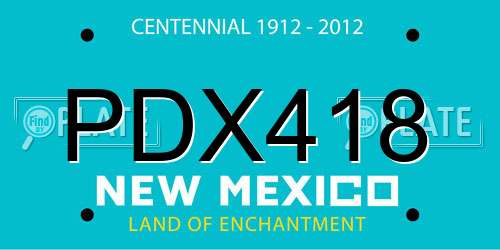 PDX418 New Mexico License Plate