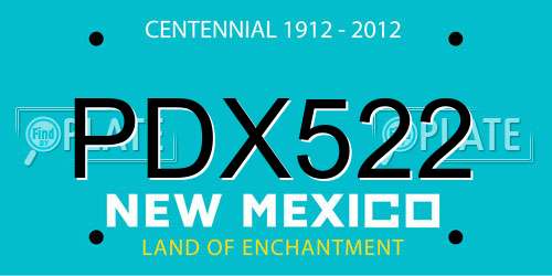 PDX522 New Mexico License Plate