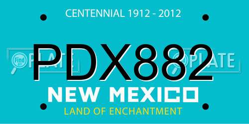 PDX882 New Mexico License Plate