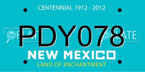 PDY078 New Mexico License Plate