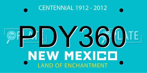 PDY360 New Mexico License Plate