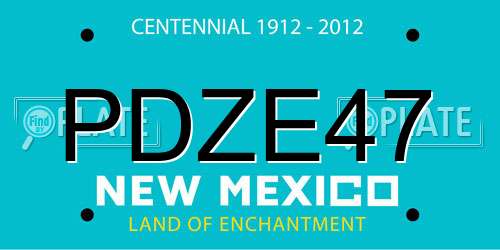 PDZE47 New Mexico License Plate