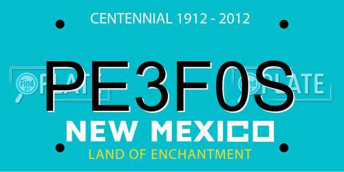 PE3F0S New Mexico License Plate