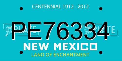 PE76334 New Mexico License Plate