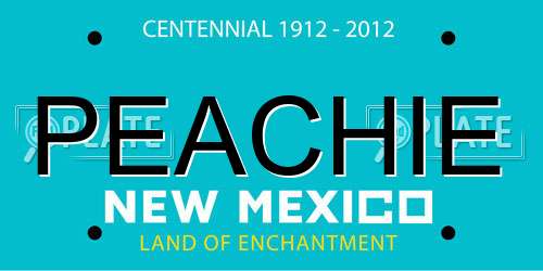 PEACHIE New Mexico License Plate