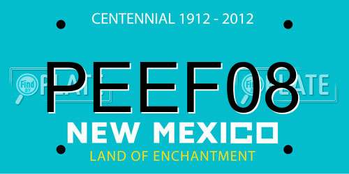 PEEF08 New Mexico License Plate