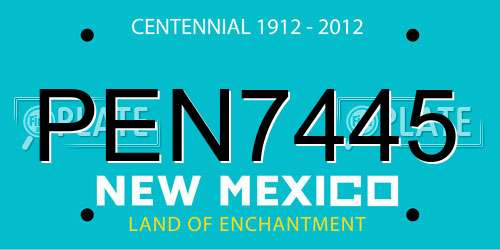 PEN7445 New Mexico License Plate