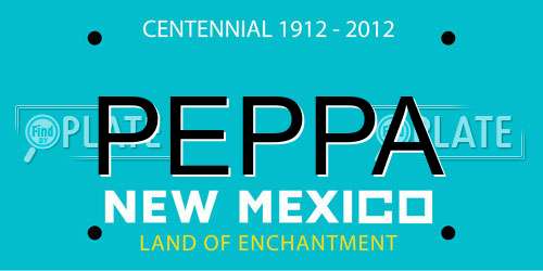 PEPPA New Mexico License Plate