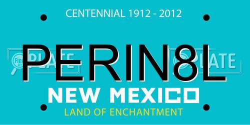 PERIN8L New Mexico License Plate