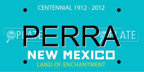 PERRA New Mexico License Plate