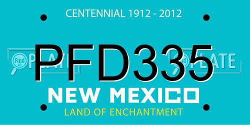 PFD335 New Mexico License Plate