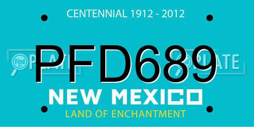PFD689 New Mexico License Plate