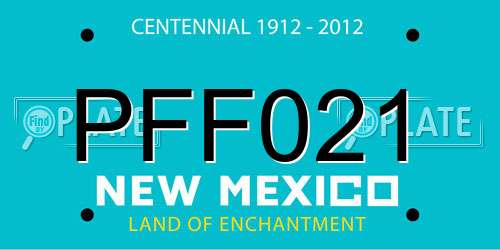 PFF021 New Mexico License Plate